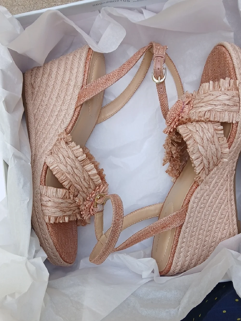 Women's Krista Espadrille Flower Wedge Sandals Soft Pink Sz 9